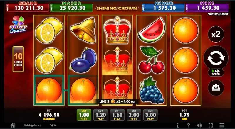 Shining Crown Winning Line Shining Crown Winning Line